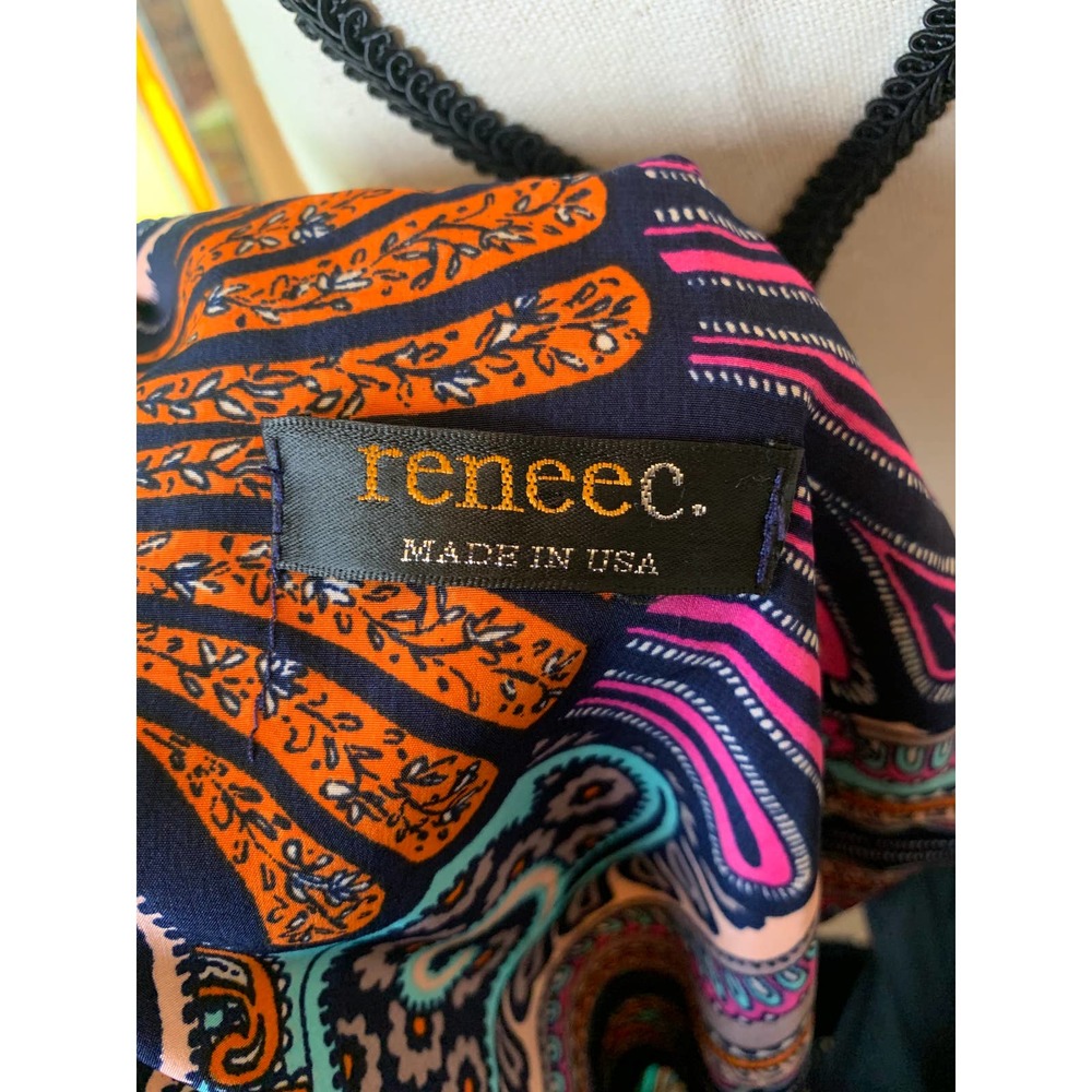 Vintage Psychedelic MOD Retro 60s Renneec. Midi Dress- S - Picture 10 of 10
